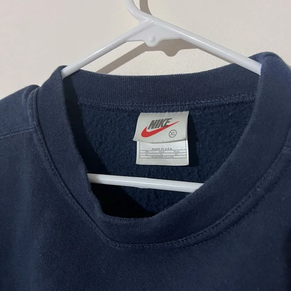 Vintage Nike Sweatshirt Mens XL Navy 90s Skate Surf Baggy Sports Sweater